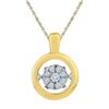 Image 1 : Moving Diamond Cluster Pendant 1/10 Cttw 10kt Yellow Gold
