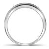 Image 2 : Mens Diamond Pave Band Ring 1/5 Cttw 10kt White Gold