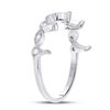 Image 4 : Diamond Crown Stackable Band Ring 1/5 Cttw 10kt White Gold