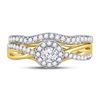 Image 2 : Diamond Bridal Wedding Ring Band Set 1/2 Cttw 14kt Yellow Gold