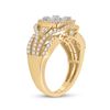 Image 3 : Baguette Diamond Square Fashion Ring 1 Cttw 14kt Yellow Gold