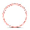 Image 4 : Diamond Flush Diamond Shape Stackable Band Ring 1/5 Cttw 10kt Rose Gold