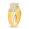Image 3 : Princess Diamond Cluster Ring 1 Cttw 10kt Yellow Gold