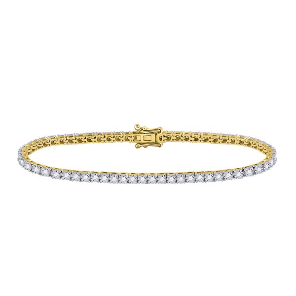 Diamond Classic Tennis Bracelet 1 Cttw 10kt Yellow Gold