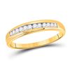 Image 3 : His Hers Diamond Cluster Matching Wedding Set 1/2 Cttw 14kt Yellow Gold