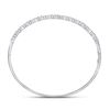 Image 3 : Diamond Stackable Bangle Bracelet 1/3 Cttw 10kt White Gold