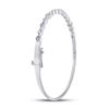 Image 4 : Diamond Stackable Bangle Bracelet 1/3 Cttw 10kt White Gold