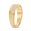 Image 3 : Mens Diamond Wedding Band Ring 1/4 Cttw 10kt Yellow Gold