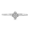 Image 2 : Diamond Simple Square Cluster Ring .01 Cttw Sterling Silver