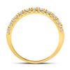 Image 4 : Diamond Triple Row Comfort Wedding Band 1 Cttw 10kt Yellow Gold
