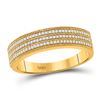 Image 4 : His Hers Diamond Cluster Matching Wedding Set 3/4 Cttw 10kt Yellow Gold