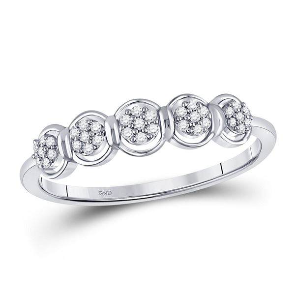 Diamond Cluster Ring 1/10 Cttw 10kt White Gold