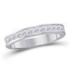 Image 1 : Princess Diamond Wedding Band 1/4 Cttw 14kt White Gold