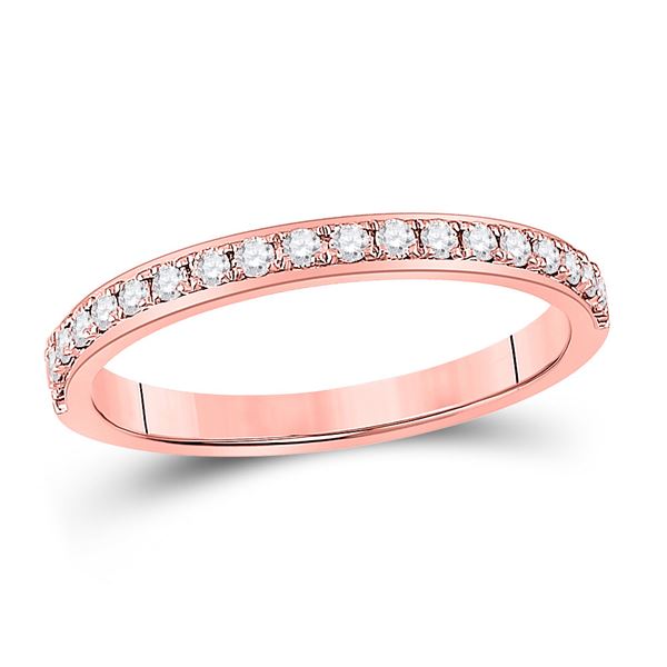Diamond Wedding Single Row Band 1/6 Cttw 14kt Rose Gold