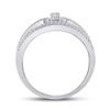 Image 4 : Diamond Negative Space 3-stone Ring 3/8 Cttw 10kt White Gold