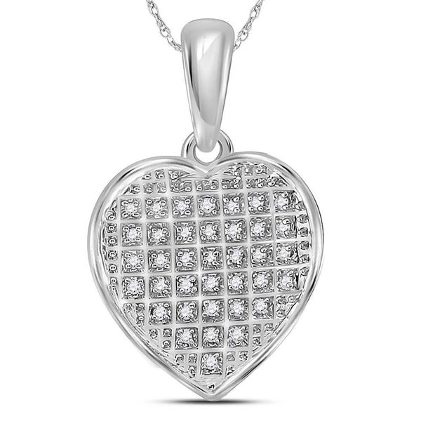 Diamond Heart Pendant 1/10 Cttw Sterling Silver