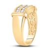 Image 3 : Mens Diamond Double Row Band Ring 7/8 Cttw 10kt Yellow Gold