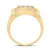 Image 4 : Mens Diamond Double Row Band Ring 7/8 Cttw 10kt Yellow Gold