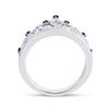 Image 3 : Black Color Enhanced Diamond Crown Fashion Ring 1/10 Cttw Sterling Silver
