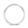 Image 4 : Diamond Contoured Stackable Band Ring 1/5 Cttw 10kt White Gold