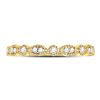 Image 2 : Diamond Marquise Dot Stackable Band Ring 1/6 Cttw 10kt Yellow Gold