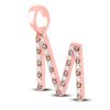 Image 2 : Brown Diamond Initial M Letter Pendant 1/3 Cttw 10kt Rose Gold