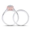 Image 3 : Princess Diamond Bridal Wedding Ring Band Set 1 Cttw 14kt Two-tone Gold