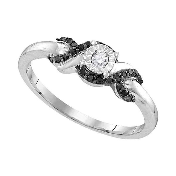 Sterling Silver Diamond Solitaire Bridal Wedding Engagement Ring 1/6 Cttw Sterling Silver