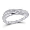 Image 3 : Sterling Silver His Hers Diamond Solitaire Matching Wedding Set 1/5 Cttw Sterling Silver
