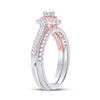 Image 4 : Diamond Bridal Wedding Ring Band Set 1/2 Cttw 10kt Two-tone Gold