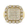 Image 2 : Mens Diamond Pillow Cluster Ring 2-1/2 Cttw 10kt Yellow Gold