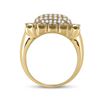 Image 3 : Mens Diamond Pillow Cluster Ring 2-1/2 Cttw 10kt Yellow Gold