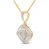 Image 2 : Mens Diamond All Seeing Eye Charm Pendant 5/8 Cttw 10kt Yellow Gold