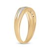 Image 4 : Mens Diamond Wedding Band Ring 1/6 Cttw 10kt Two-tone Gold