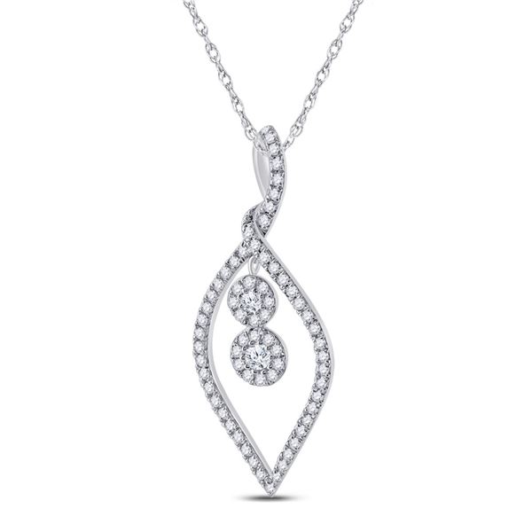 Diamond Fashion Pendant 1/4 Cttw 10kt White Gold
