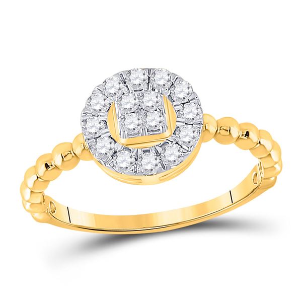 Diamond Circle Ring 1/3 Cttw 10kt Yellow Gold