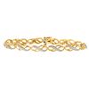 Image 1 : Diamond Infinity Bracelet 1/4 Cttw 10kt Yellow Gold