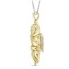 Image 2 : Small Guardian Angel Cherub Charm Pendant 1/20 Cttw 10k Yellow Gold