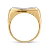 Image 4 : Mens Radiant Diamond Cluster Ring 2 Cttw 10kt Yellow Gold