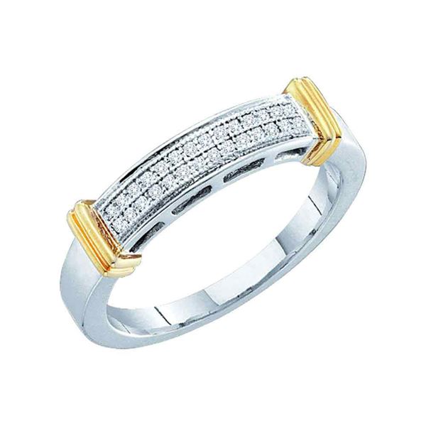 Diamond Band Ring 1/12 Cttw 10kt Two-tone Gold
