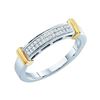 Image 1 : Diamond Band Ring 1/12 Cttw 10kt Two-tone Gold