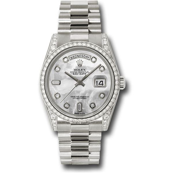 Rolex Model # 118389 Rolex Day Date WG with Diamond Bezel and Lugs