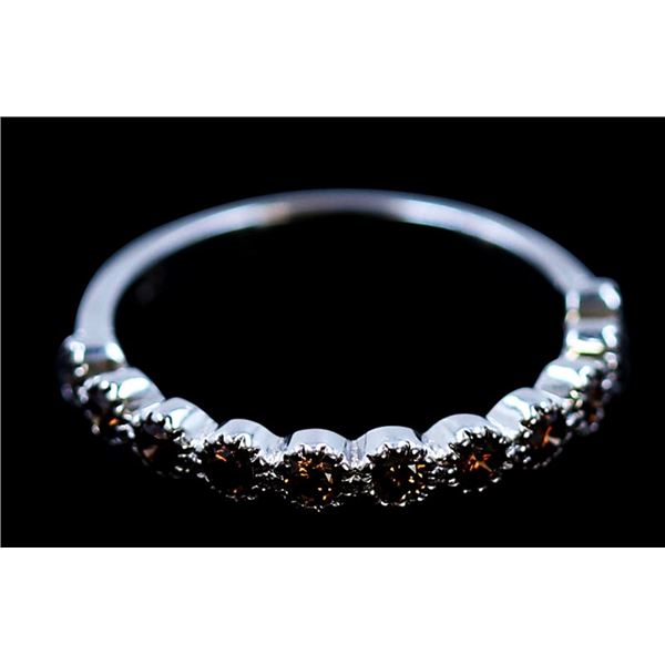 0.48ct Natural Red Diamond 18K White Gold Ring