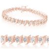 Image 1 : 1.0 ctw Certified VS/SI Diamond Bracelet 10k Rose Gold - REF-65Y5X