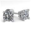 Image 2 : 1.02 ctw Cushion VS/SI Diamond Stud Designer Earrings 18k White Gold - REF-121F5M