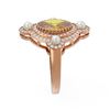 Image 2 : 4.18 ctw Canary Citrine & Diamond Ring 18K Rose Gold - REF-161M8G