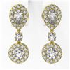 Image 2 : 1.74 ctw Pear Diamond Designer Earrings 18K Yellow Gold - REF-193X8A