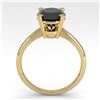 Image 3 : 5.0 ctw Oval Black Diamond Engagment Designer Ring 14k Yellow Gold - REF-133G5W