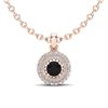 Image 1 : 0.70 ctw Micro Pave VS/SI Diamond Designer Necklace 14k Rose Gold - REF-34H2R