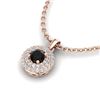 Image 2 : 0.70 ctw Micro Pave VS/SI Diamond Designer Necklace 14k Rose Gold - REF-34H2R